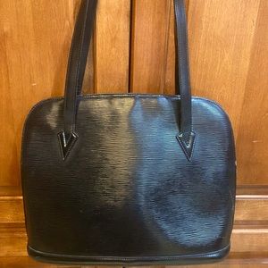 Louis Vuitton black epi lussac handbag